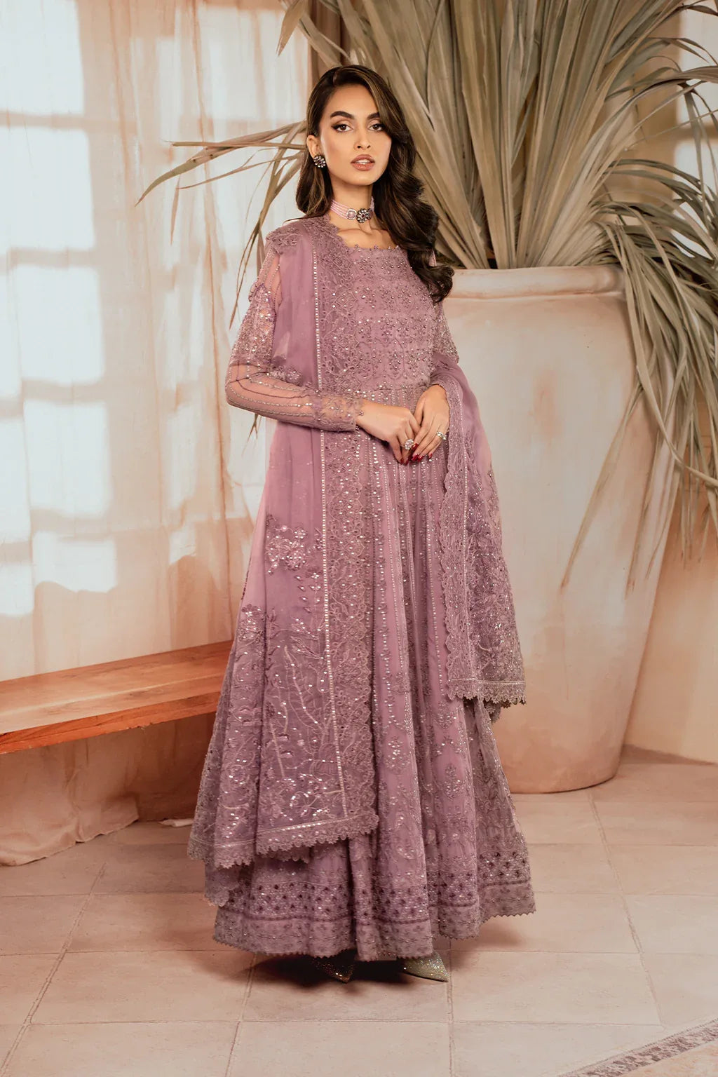 Iznik | Chiffonkari Formals | ICK-02 Embroidered Chiffon - Aqsa Fabrics