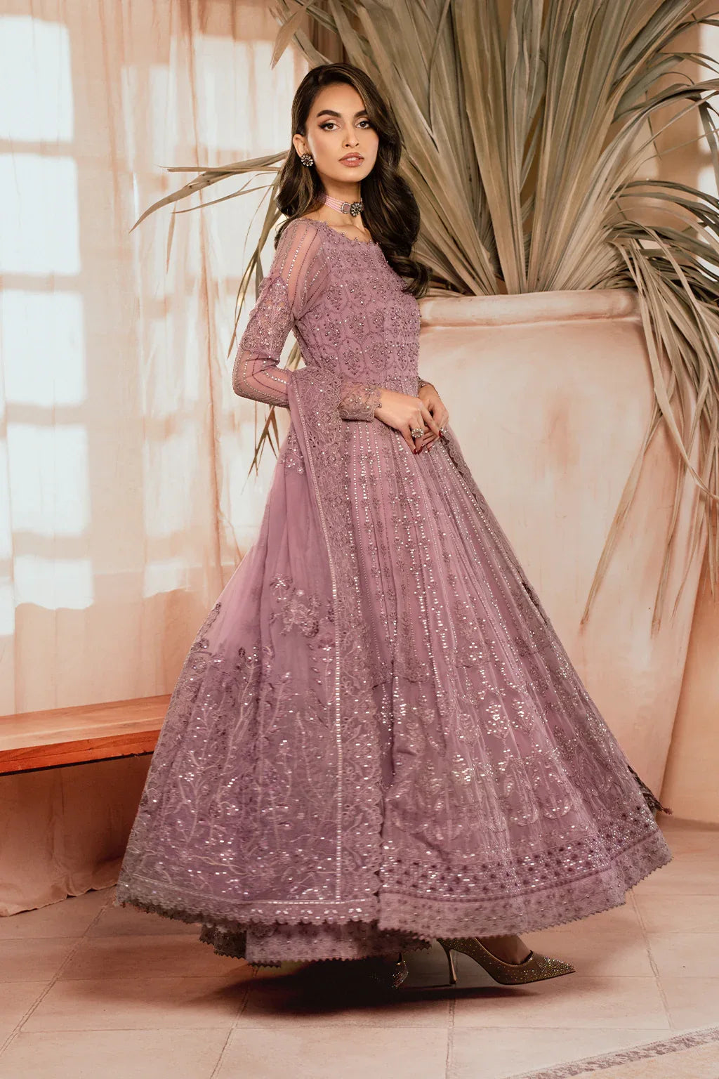 Iznik | Chiffonkari Formals | ICK-02 Embroidered Chiffon - Aqsa Fabrics