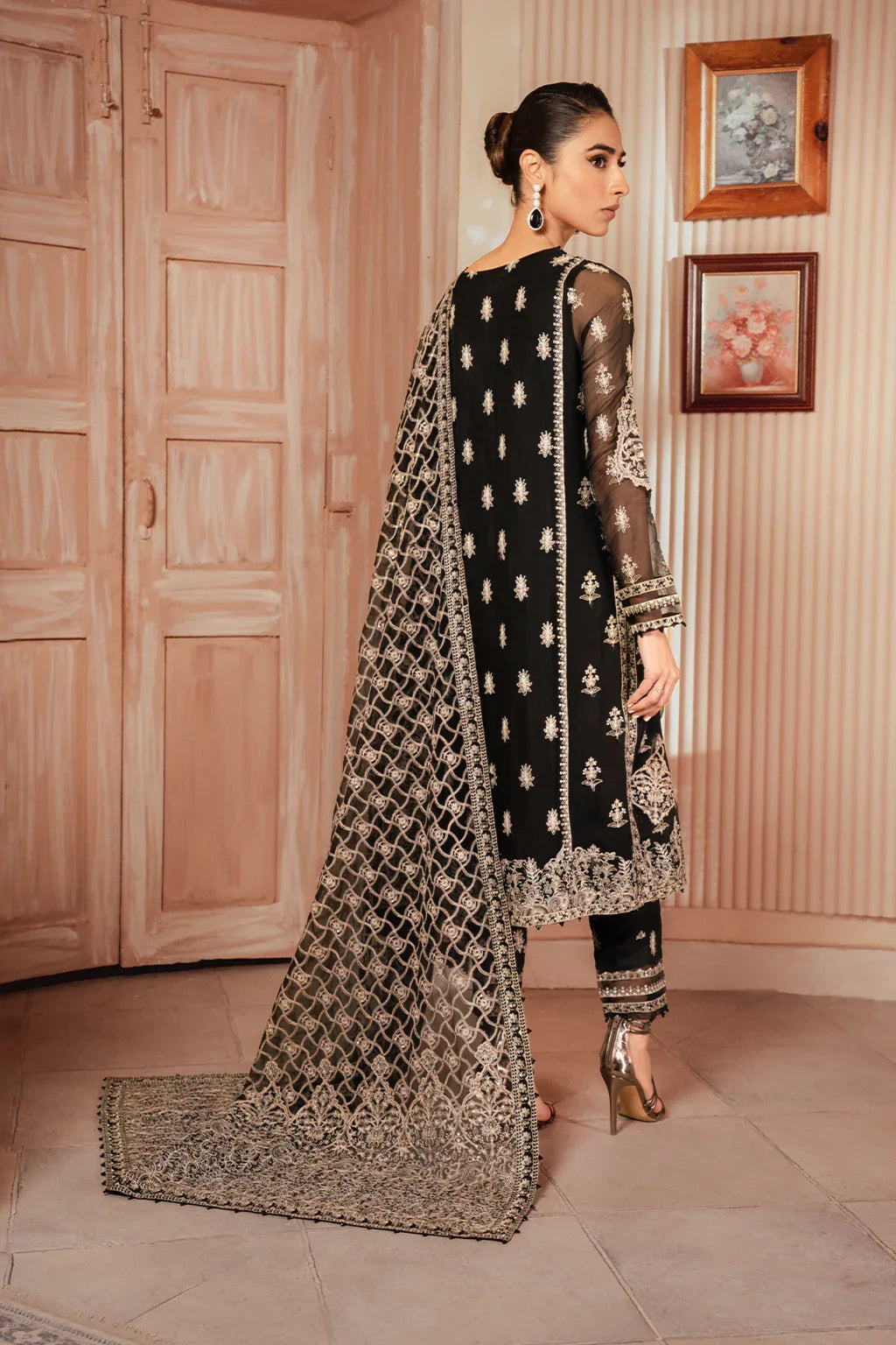 Iznik | Chiffonkari Formals | ICK-03 Embroidered Chiffon - Aqsa Fabrics