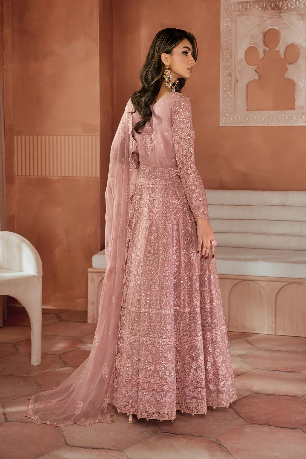 Iznik | Chiffonkari Formals | ICK-04 Embroidered Chiffon - Aqsa Fabrics