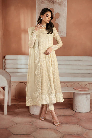 Iznik | Chiffonkari Formals | ICK-06 Embroidered Chiffon - Aqsa Fabrics