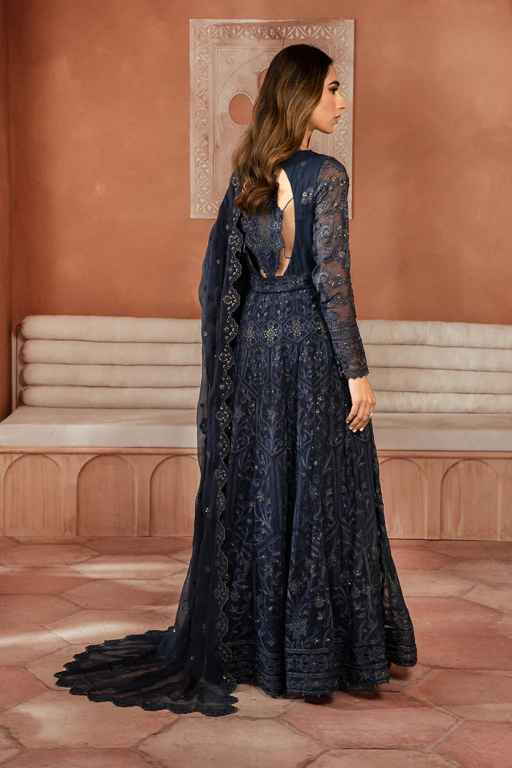 Iznik | Chiffonkari Formals | ICK-07 Embroidered Chiffon - Aqsa Fabrics