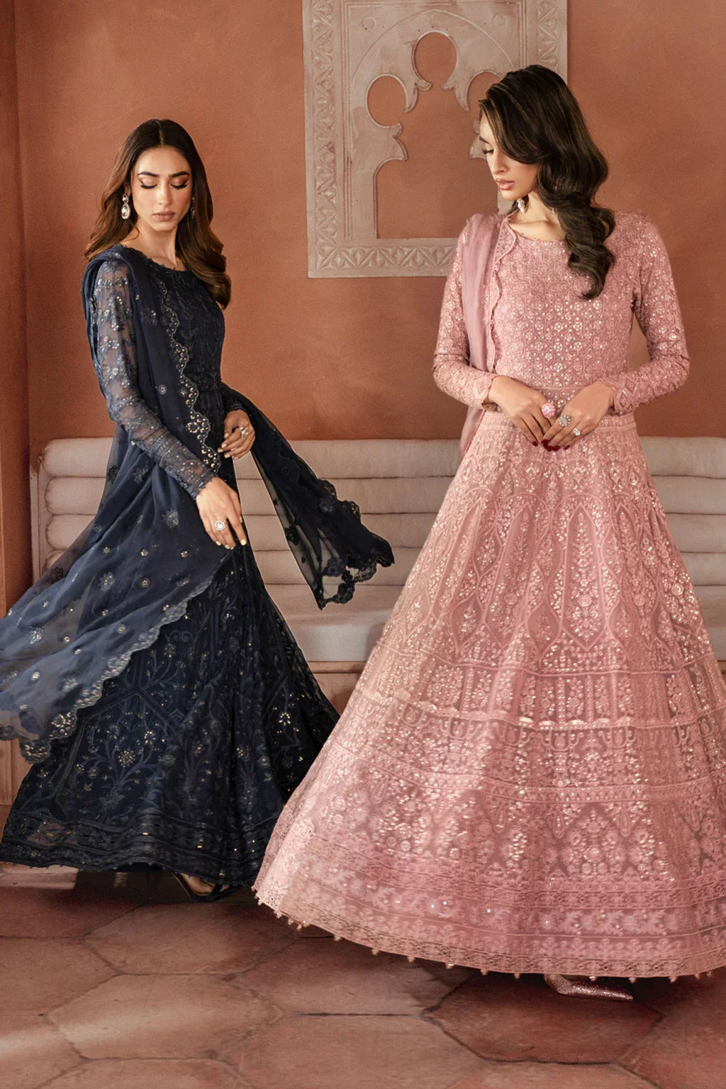 Iznik | Chiffonkari Formals | ICK-07 Embroidered Chiffon - Aqsa Fabrics