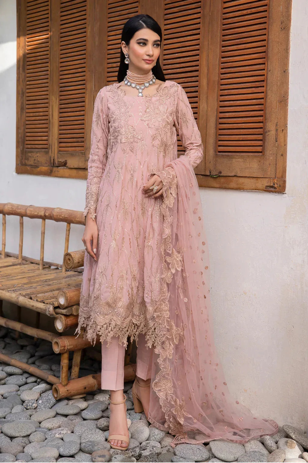 Iznik | Chinnon Chiffon | CC-22 ORIANA - Aqsa Fabrics
