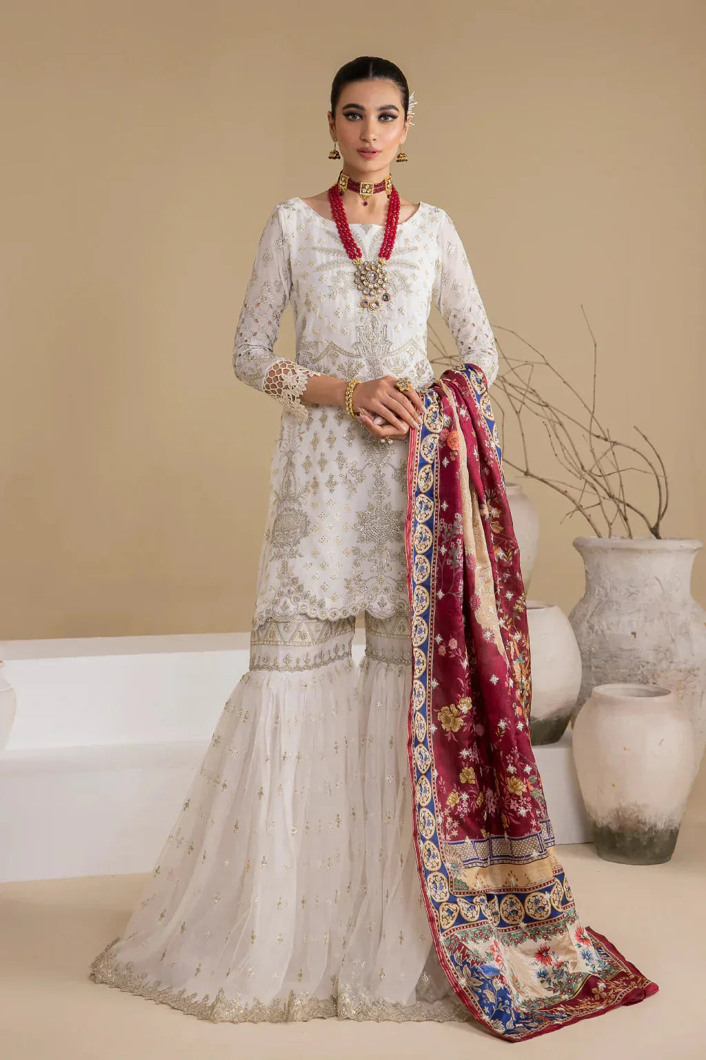 Iznik | Chinnon Chiffon | CC-24 BIANCA - Aqsa Fabrics