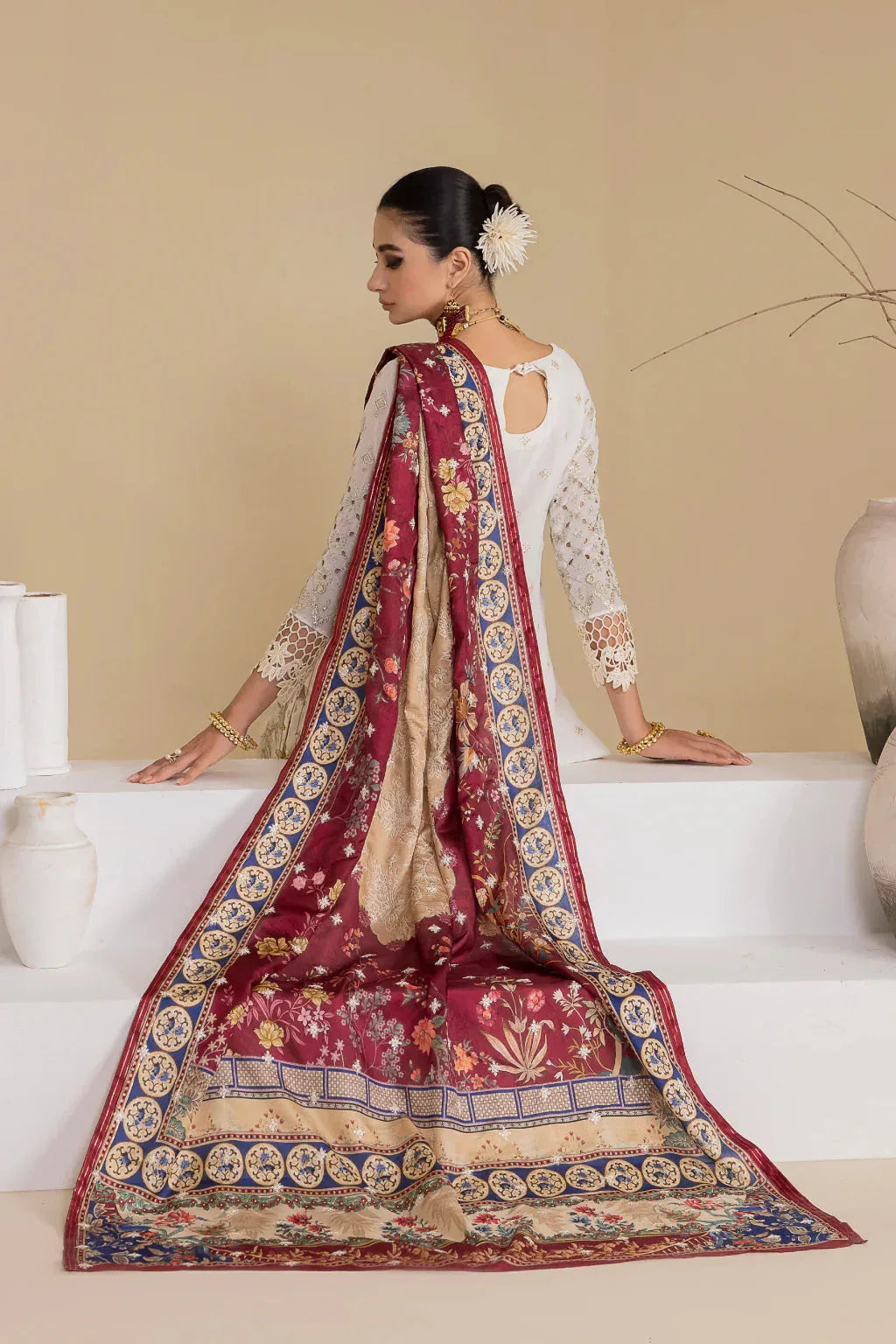 Iznik | Chinnon Chiffon | CC-24 BIANCA - Aqsa Fabrics