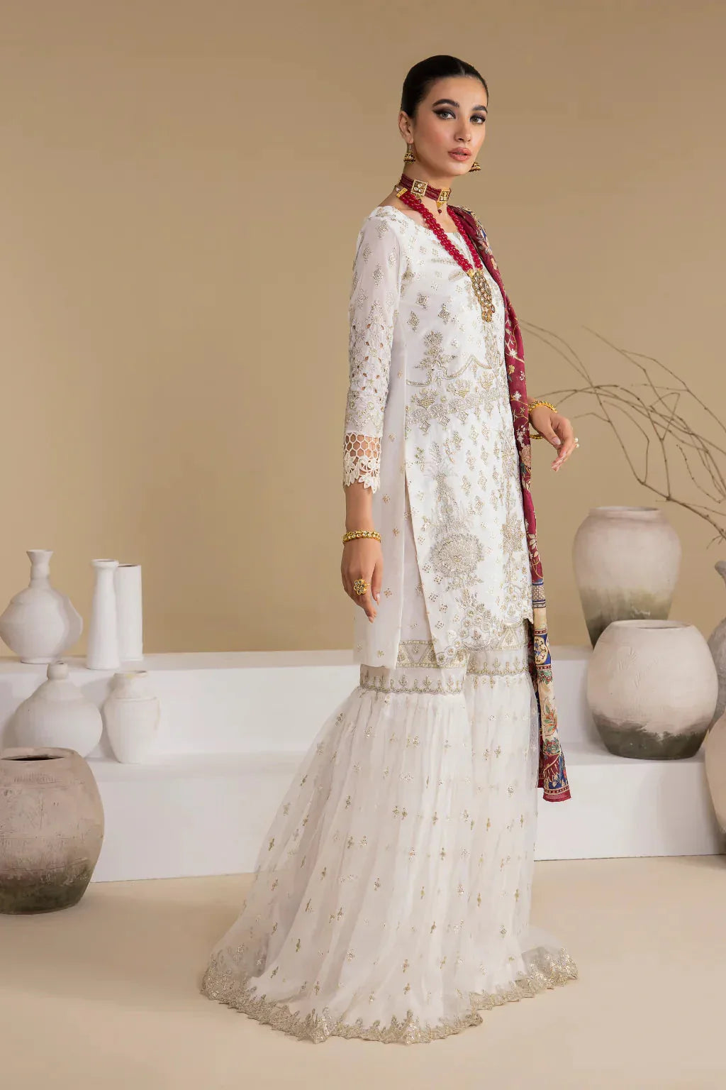 Iznik | Chinnon Chiffon | CC-24 BIANCA - Aqsa Fabrics