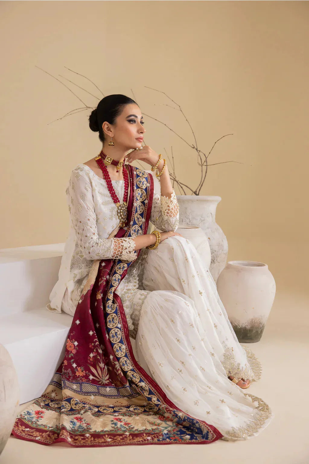 Iznik | Chinnon Chiffon | CC-24 BIANCA - Aqsa Fabrics