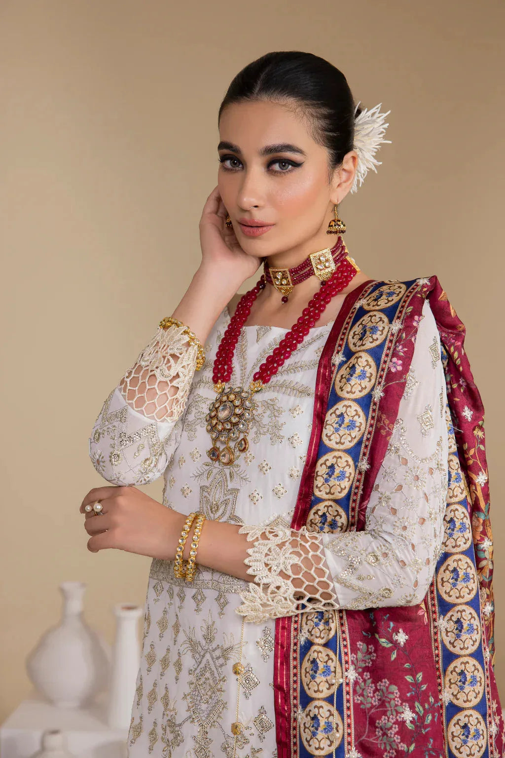 Iznik | Chinnon Chiffon | CC-24 BIANCA - Aqsa Fabrics