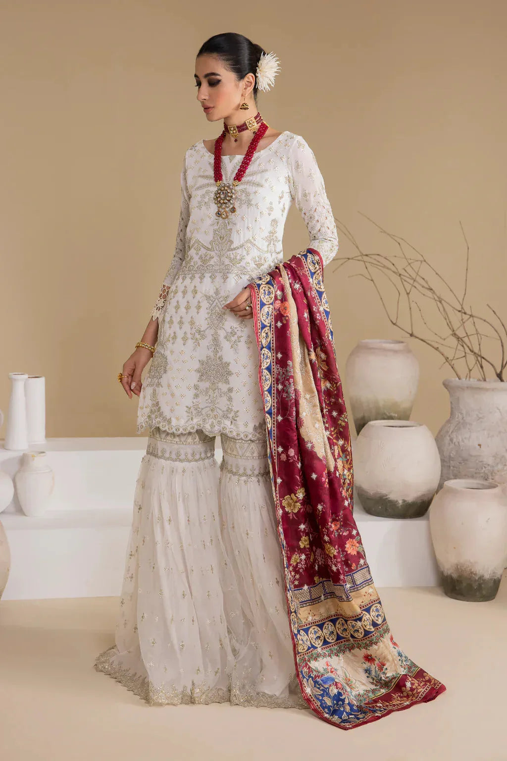 Iznik | Chinnon Chiffon | CC-24 BIANCA - Aqsa Fabrics