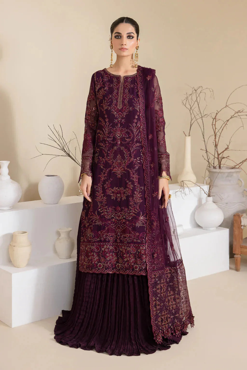 Iznik | Chinnon Chiffon | CC-28 KEEYA - Aqsa Fabrics