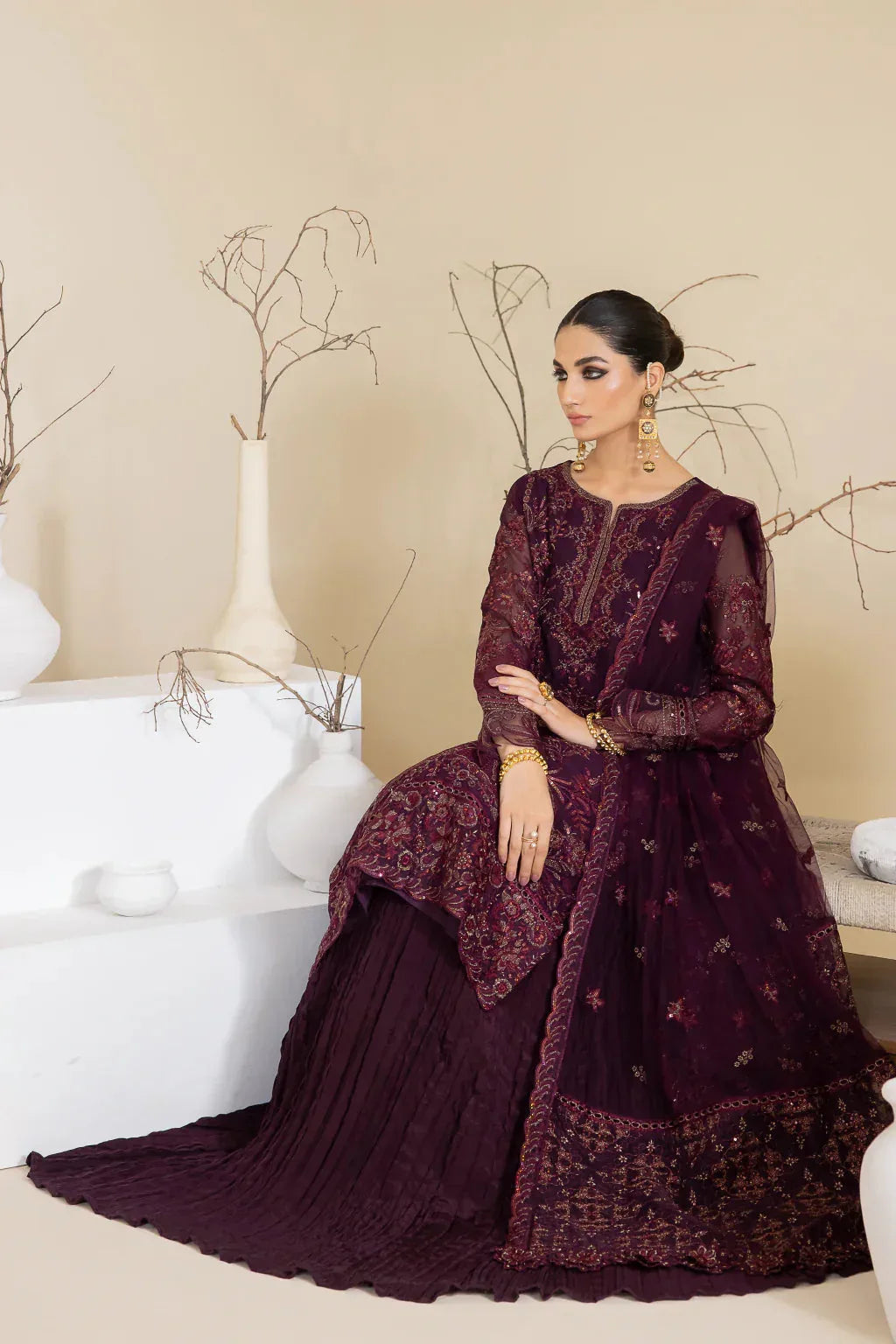 Iznik | Chinnon Chiffon | CC-28 KEEYA - Aqsa Fabrics