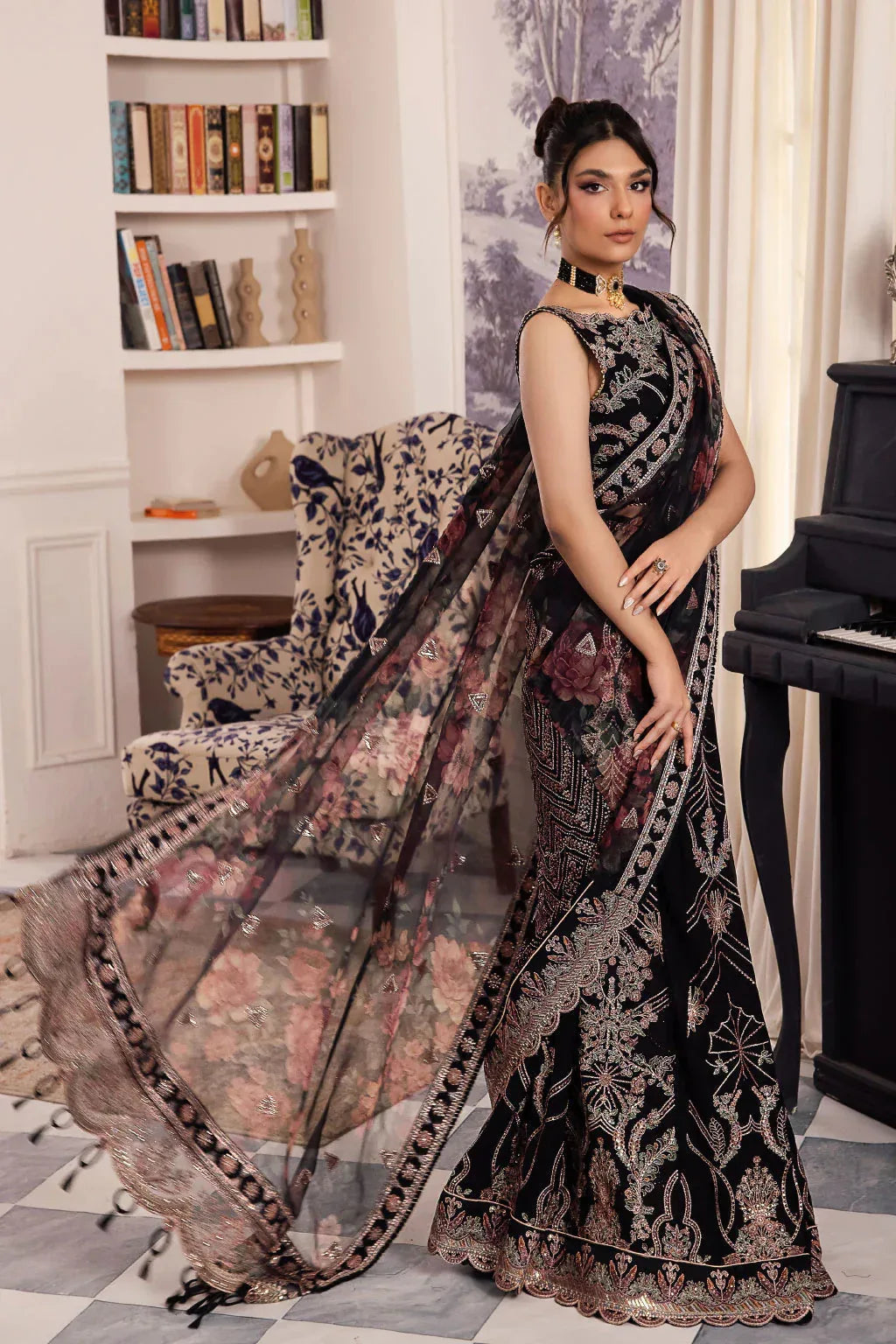 Iznik | Chinnon Chiffon | CC-32 KIAH - Aqsa Fabrics