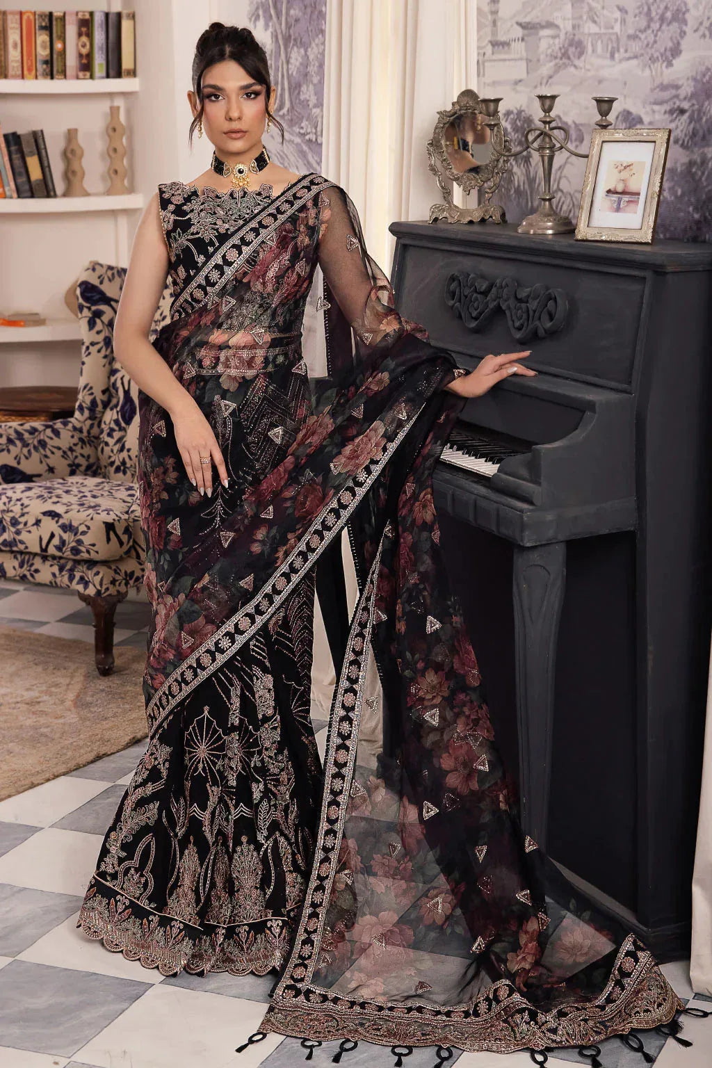 Iznik | Chinnon Chiffon | CC-32 KIAH - Aqsa Fabrics