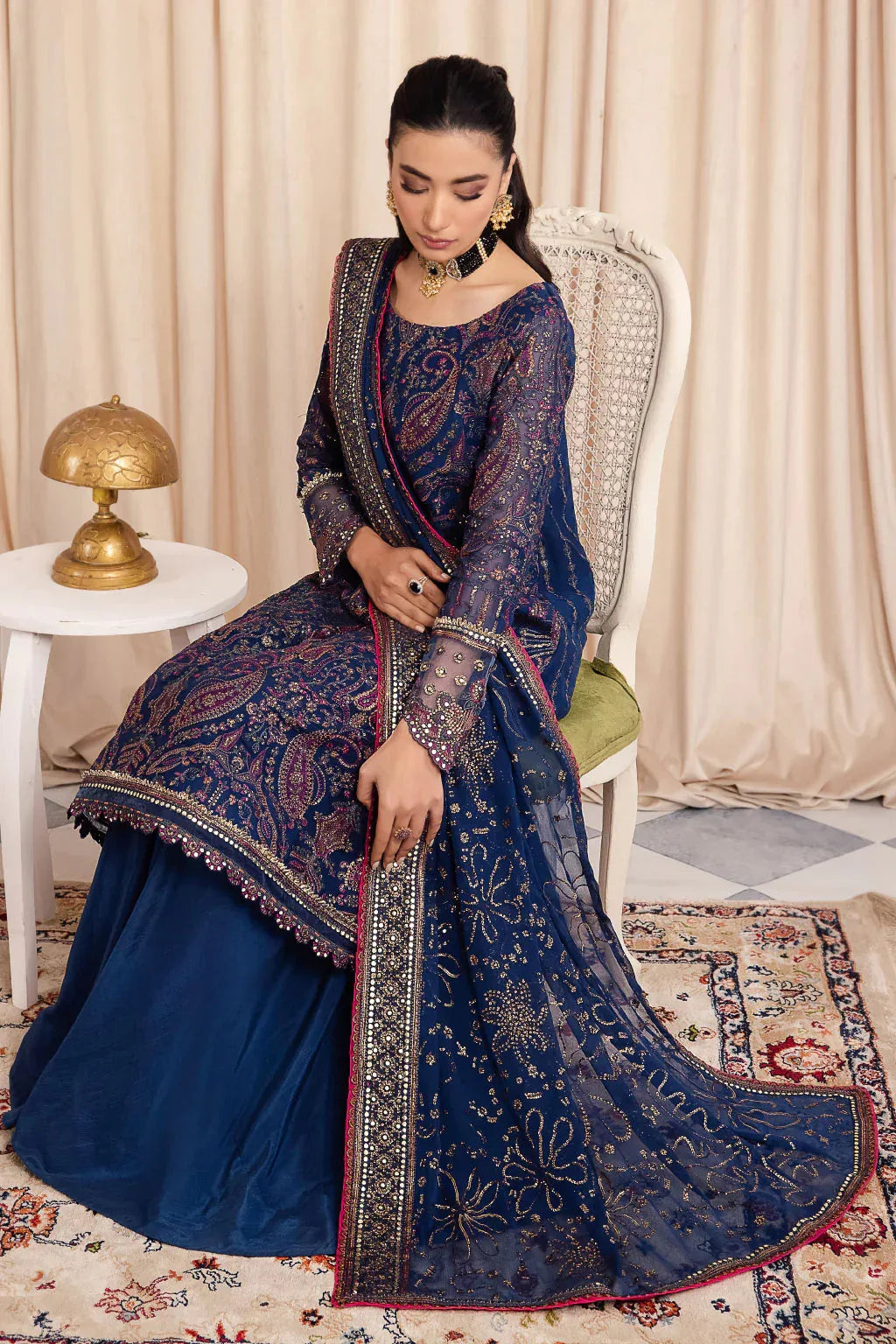 Iznik | Chinnon Chiffon | CC-34 ASHAH - Aqsa Fabrics