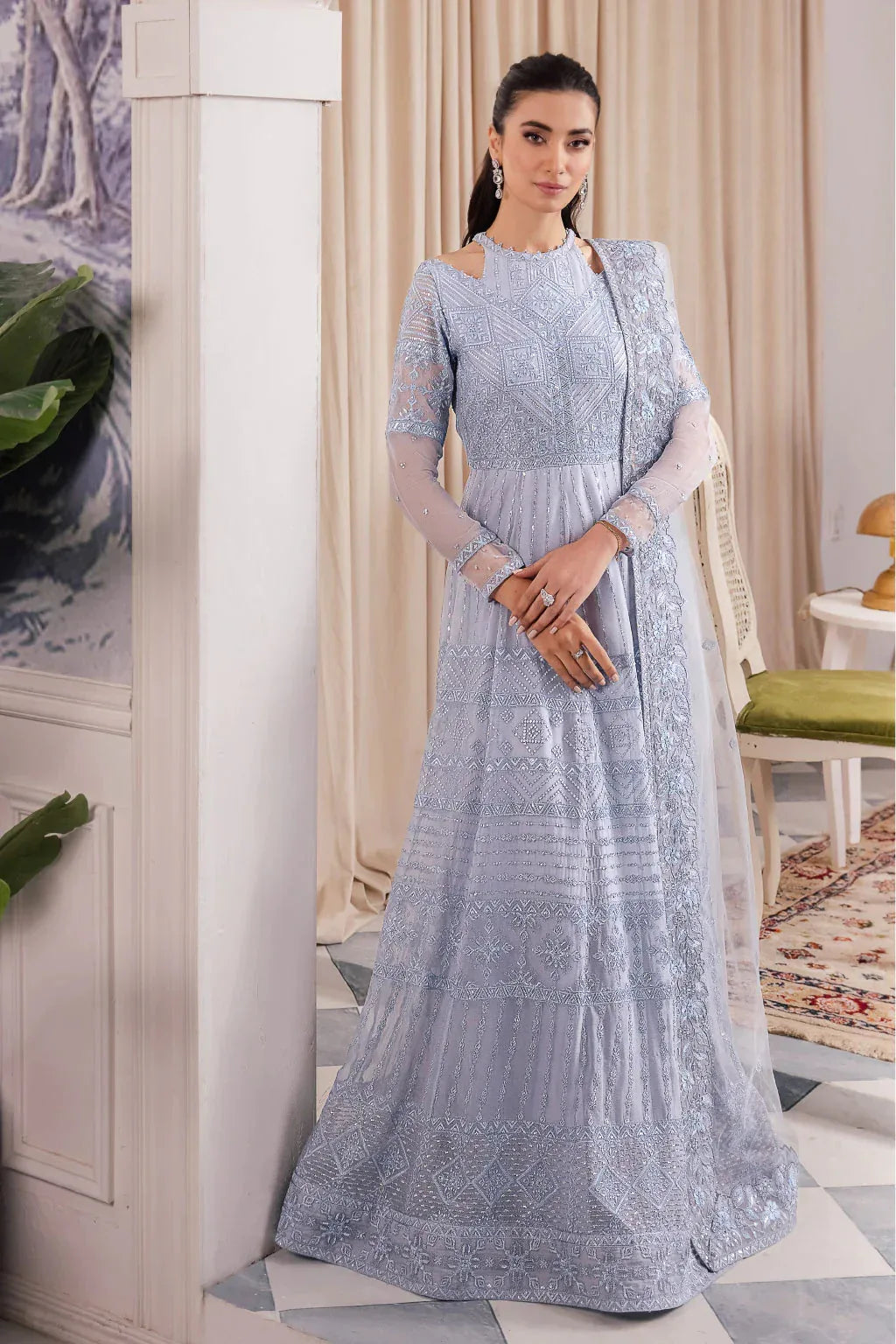 Iznik | Chinnon Chiffon | CC-38 IZARA - Aqsa Fabrics