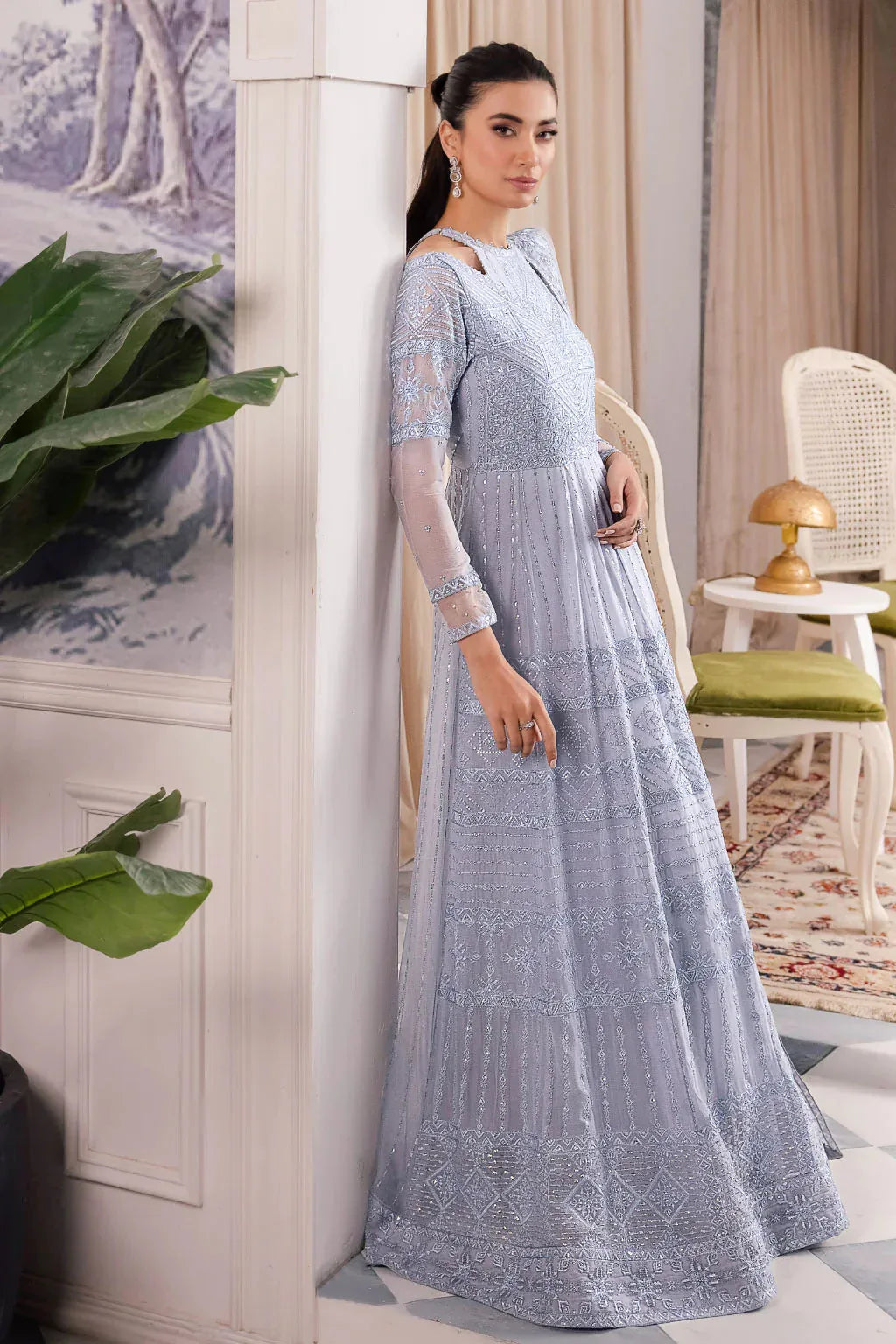 Iznik | Chinnon Chiffon | CC-38 IZARA - Aqsa Fabrics