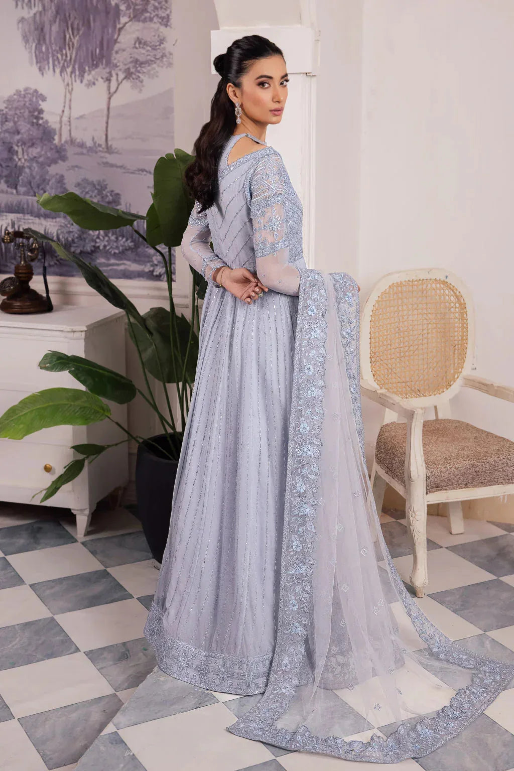 Iznik | Chinnon Chiffon | CC-38 IZARA - Aqsa Fabrics