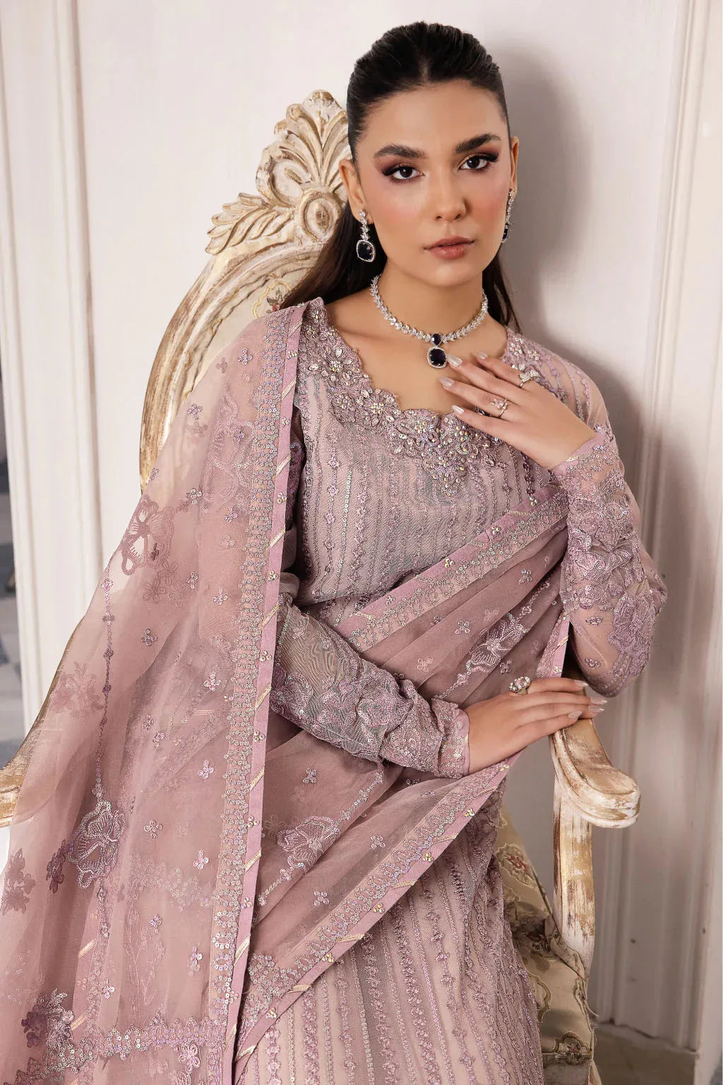Iznik | Chinnon Chiffon | CC-39 BAREEN - Aqsa Fabrics
