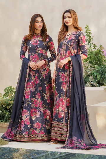 Iznik | Exclusive Lawn | SFL-12 EMBROIDERED LAWN - Aqsa Fabrics