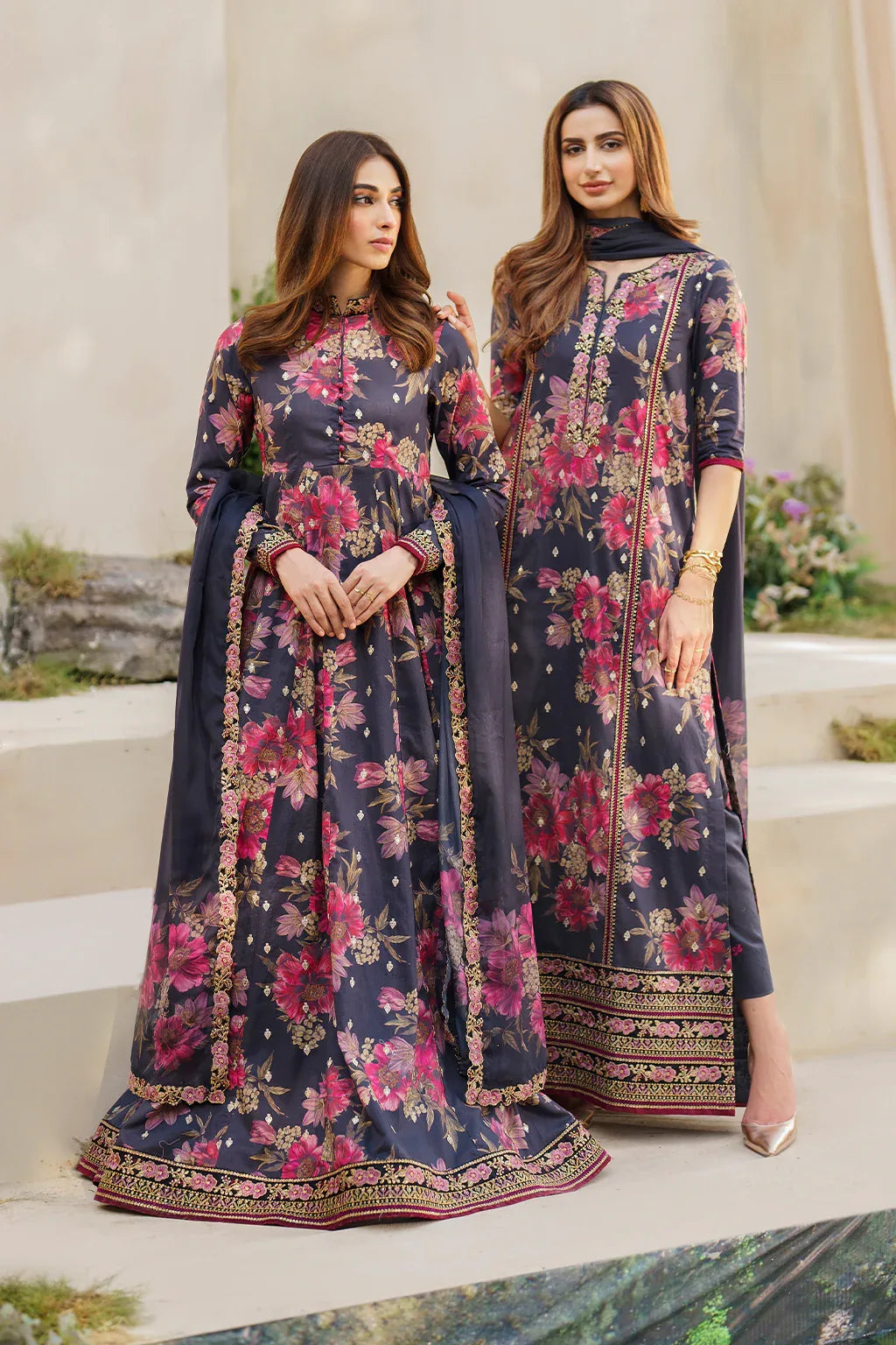 Iznik | Exclusive Lawn | SFL-12 EMBROIDERED LAWN - Aqsa Fabrics