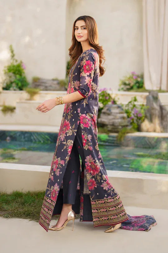 Iznik | Exclusive Lawn | SFL-12 EMBROIDERED LAWN - Aqsa Fabrics