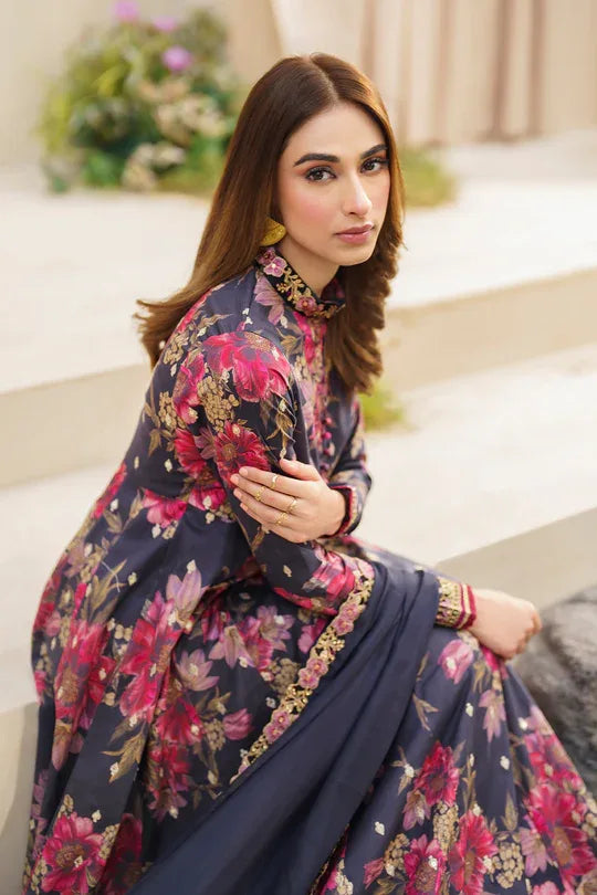 Iznik | Exclusive Lawn | SFL-12 EMBROIDERED LAWN - Aqsa Fabrics