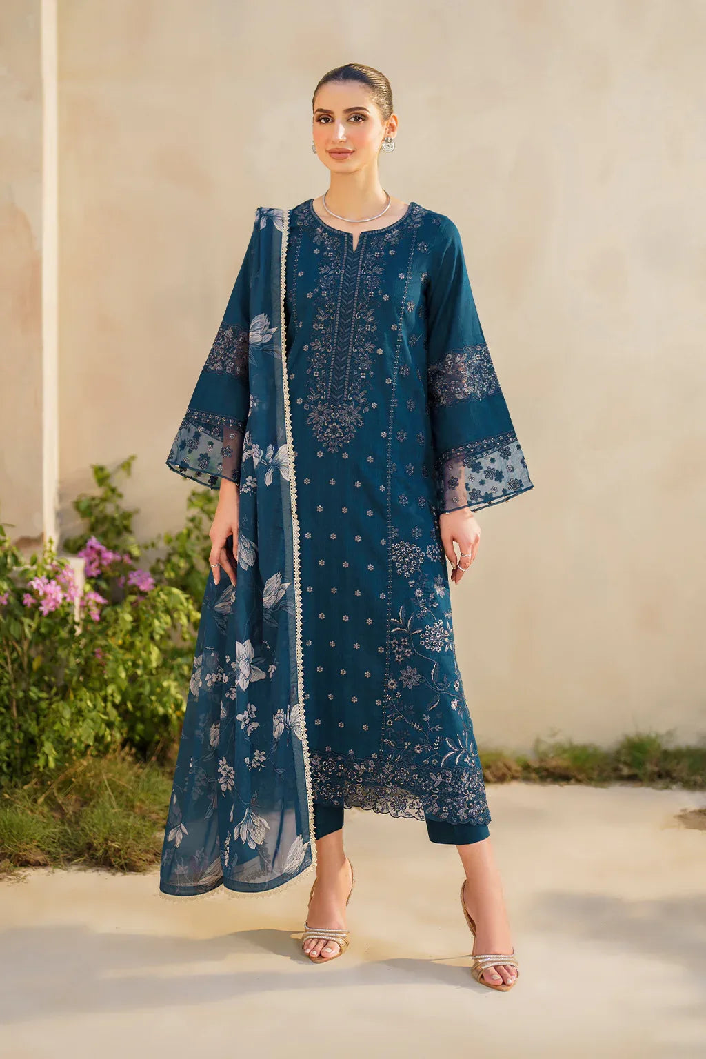 Iznik | Festive lawn 24 | SFL-01 - Aqsa Fabrics