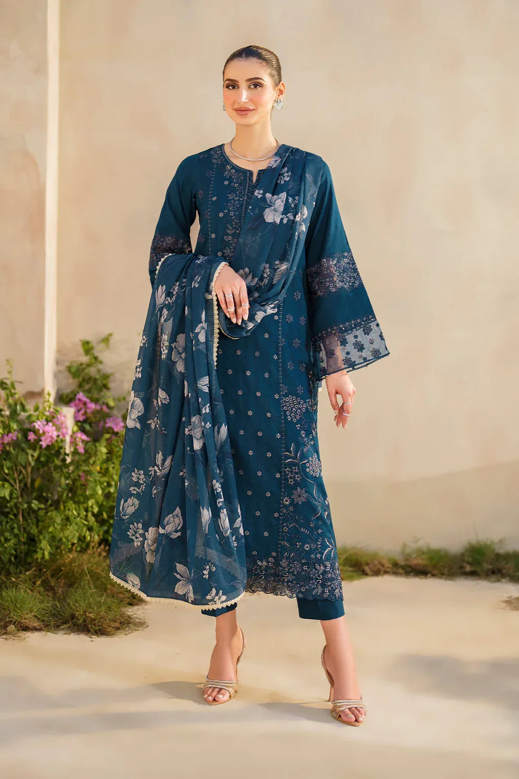 Iznik | Festive lawn 24 | SFL-01 - Aqsa Fabrics