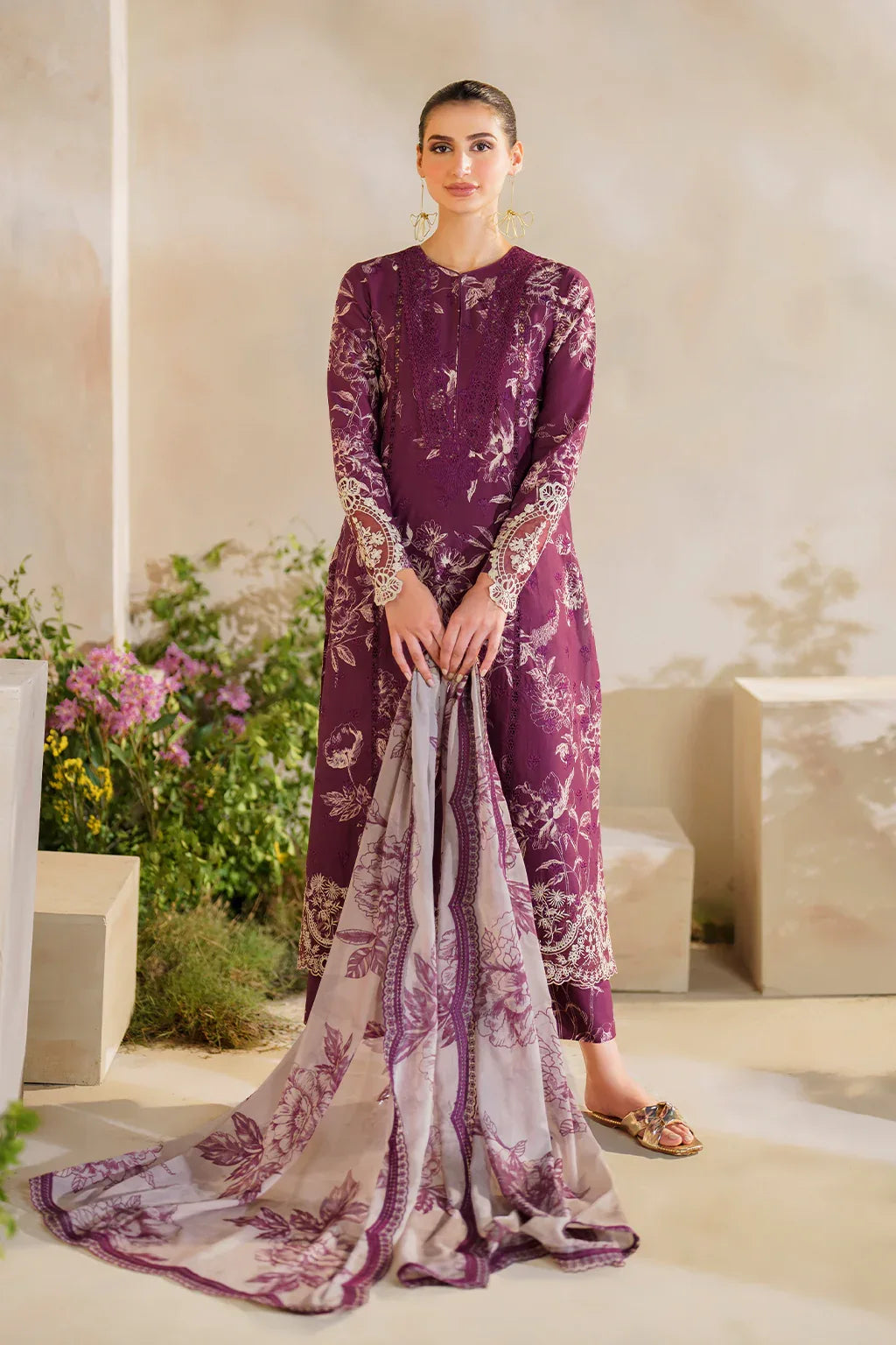 Iznik | Festive lawn 24 | SFL-04 - Aqsa Fabrics