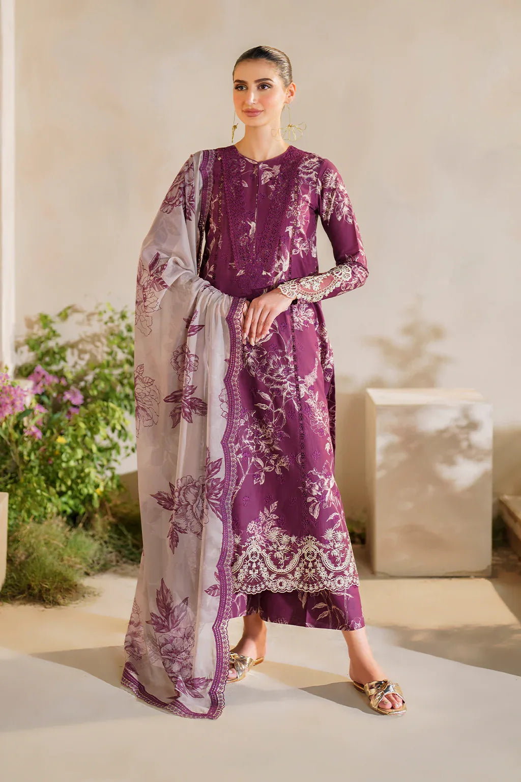 Iznik | Festive lawn 24 | SFL-04 - Aqsa Fabrics