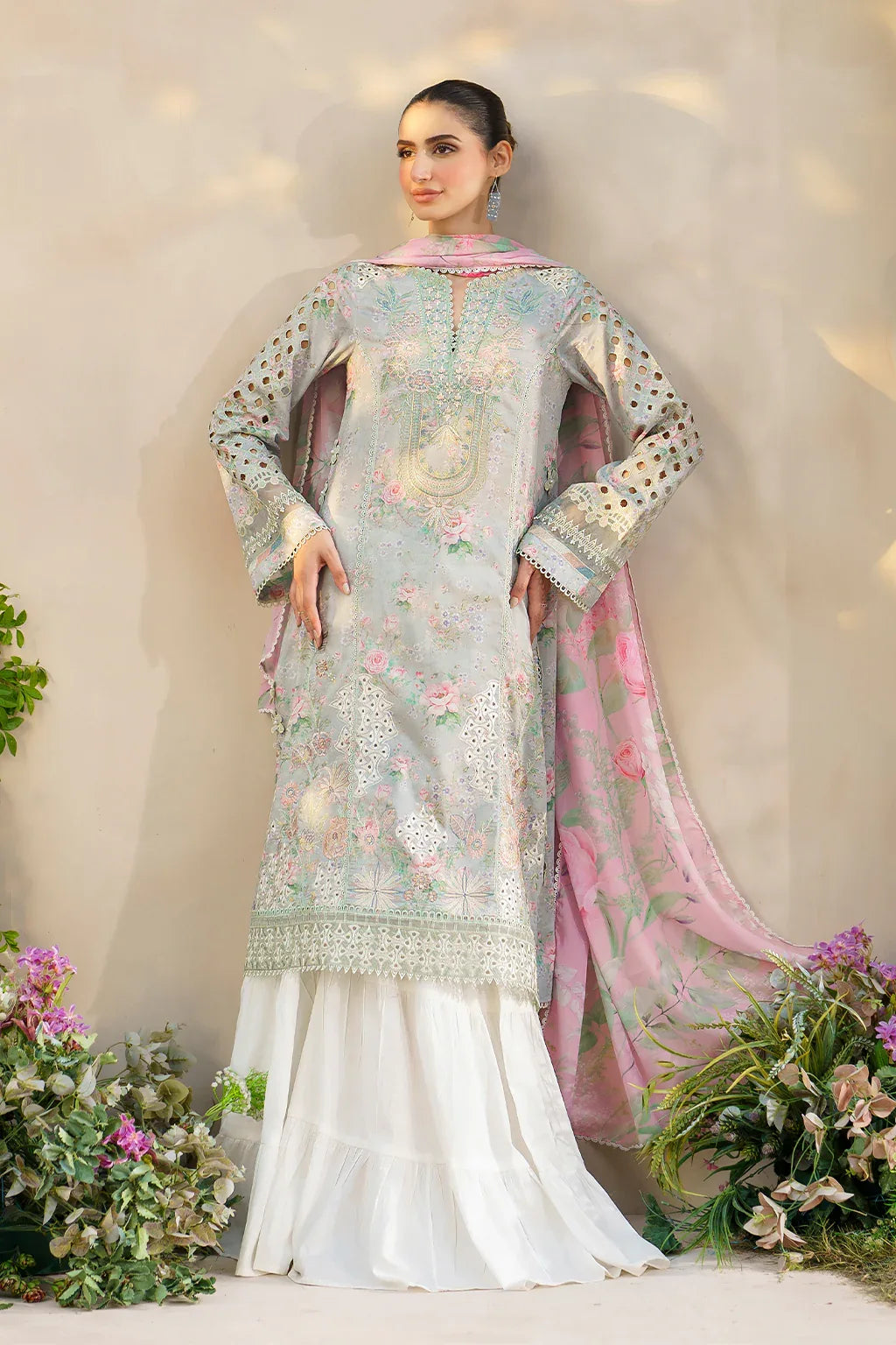 Iznik | Festive lawn 24 | SFL-07 - Aqsa Fabrics