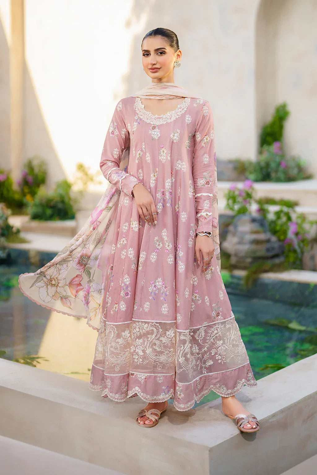 Iznik | Festive lawn 24 | SFL-08 - Aqsa Fabrics