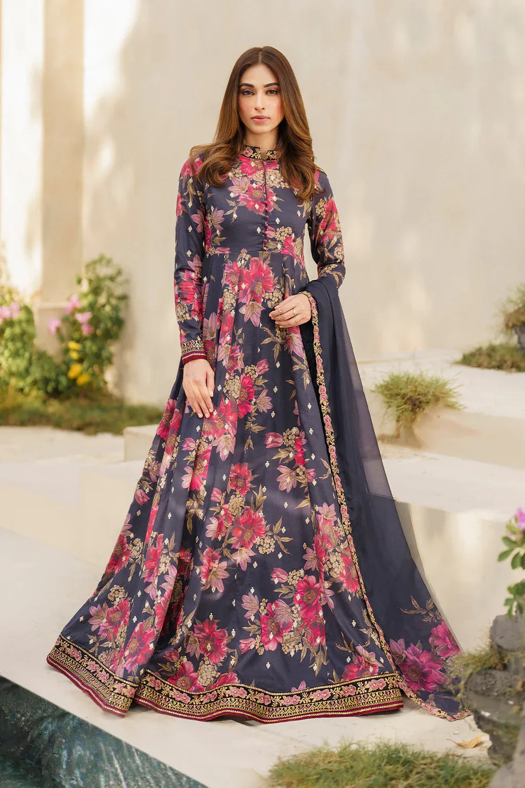 Iznik | Festive lawn 24 | SFL-12 - Aqsa Fabrics