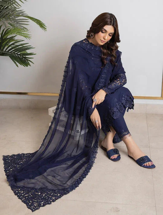 Iznik | Lawnkari 24 | UE-146 NEATSCAPE - Aqsa Fabrics
