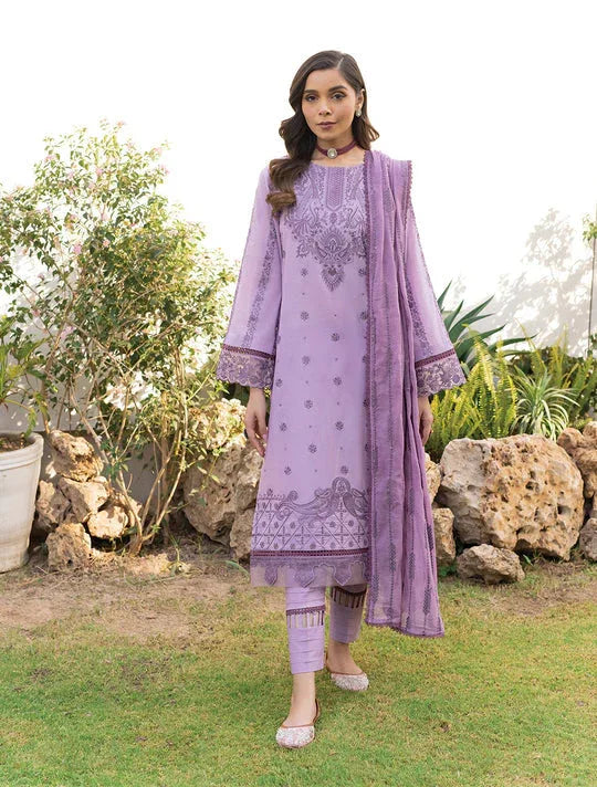 Iznik | Lawnkari 24 | UE-148 SOFT SWARD - Aqsa Fabrics