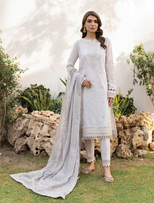 Iznik | Lawnkari 24 | UE-150 SERENE TURF - Aqsa Fabrics