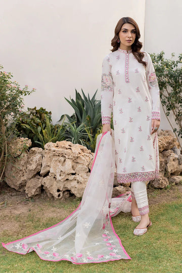 Iznik | Lawnkari 24 | UE-157 CANDYTUFT - Aqsa Fabrics