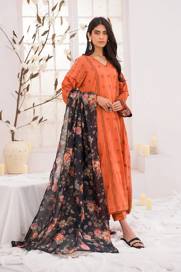 Iznik | Lawnkari 24 | UE-162 LEAFLET - Aqsa Fabrics