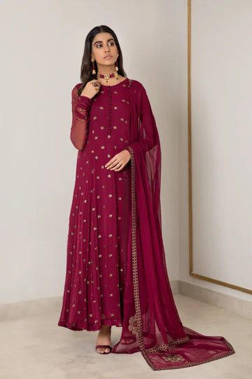 Iznik | Ready to Wear | IP-157 - RUBELLITE - Aqsa Fabrics