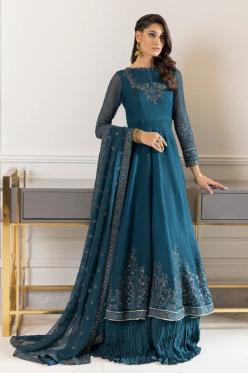 Iznik | Ready to Wear | IP-169 - BLUE DELPHINIUM - Aqsa Fabrics