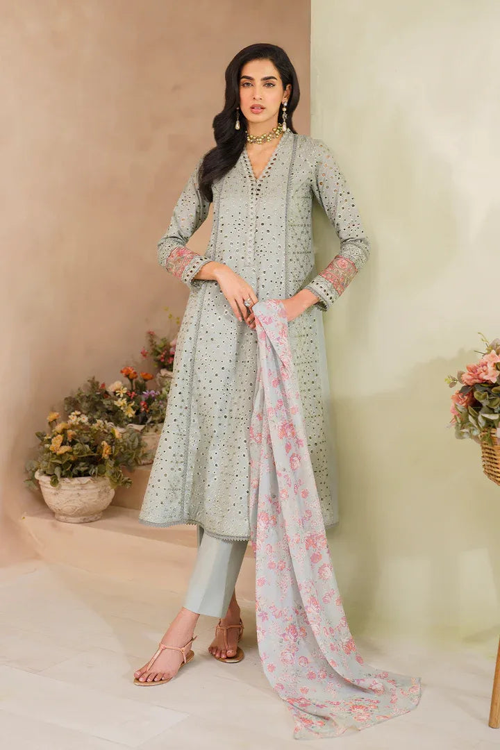 Iznik | Ready to Wear | IP-224 EMBROIDERED LAWN - Aqsa Fabrics