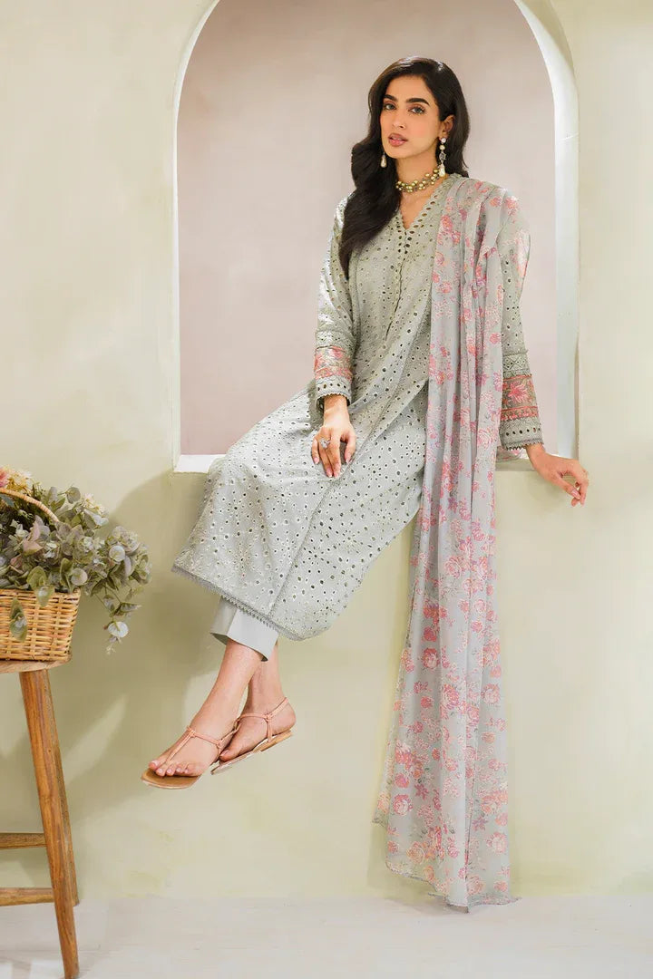 Iznik | Ready to Wear | IP-224 EMBROIDERED LAWN - Aqsa Fabrics