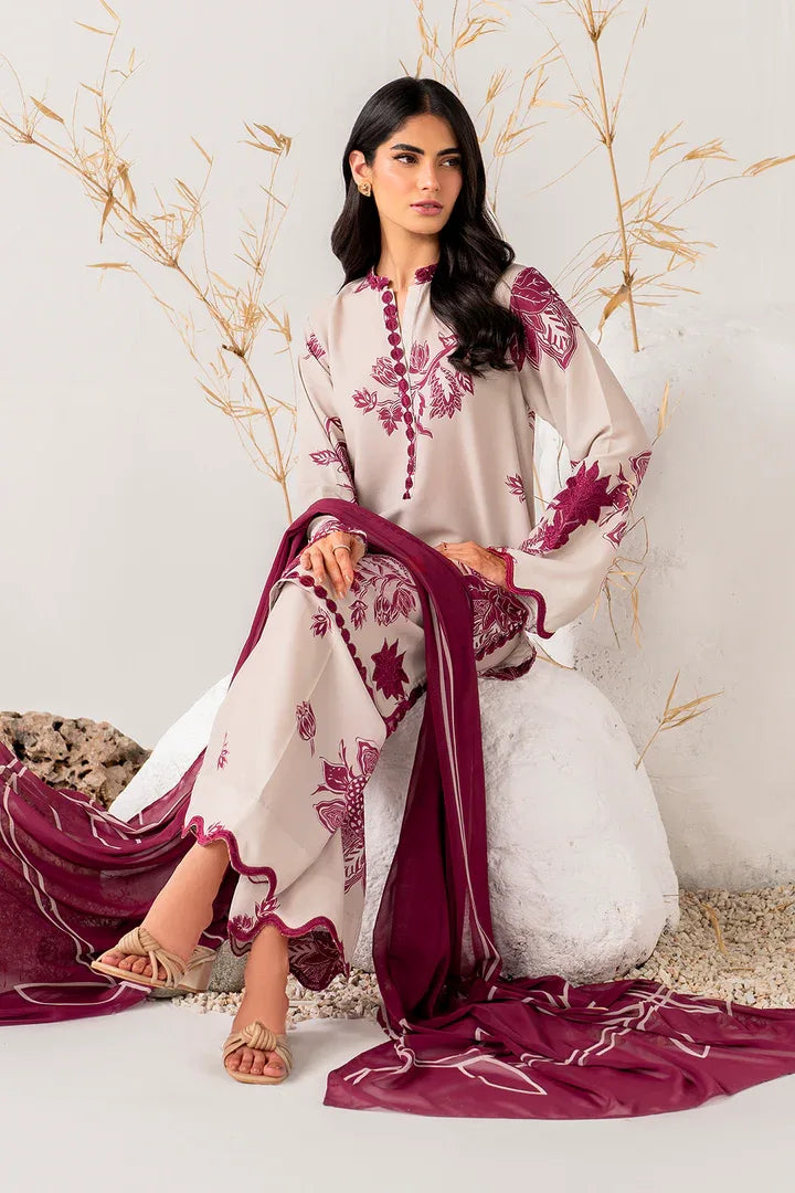 Iznik | Ready to Wear | IP-236 PRINTED GEORGETTE - Aqsa Fabrics
