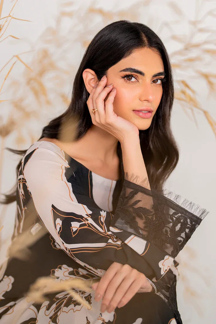 Iznik | Ready to Wear | IP-238 PRINTED GEORGETTE - Aqsa Fabrics