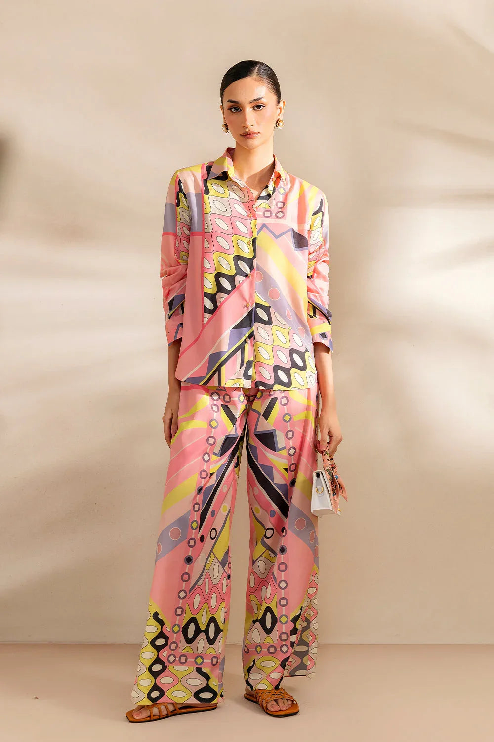 Saira Rizwan | Silk Coords 25 | PEACHY TIDE - SRSP-25-09 - Aqsa Fabrics