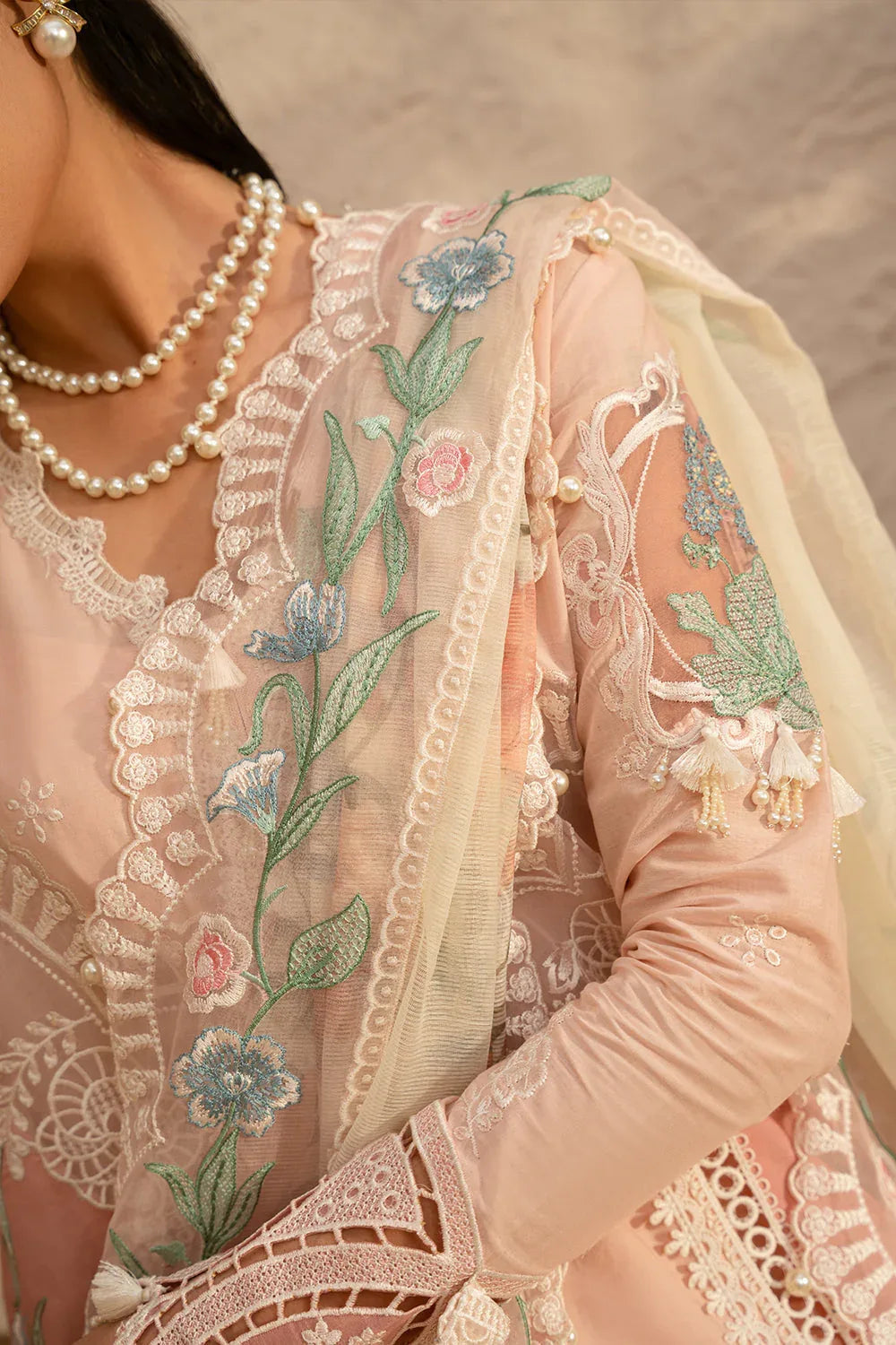 Saira Rizwan | Luxury Lawn 25 | FREYA-SRL25-09 - Aqsa Fabrics