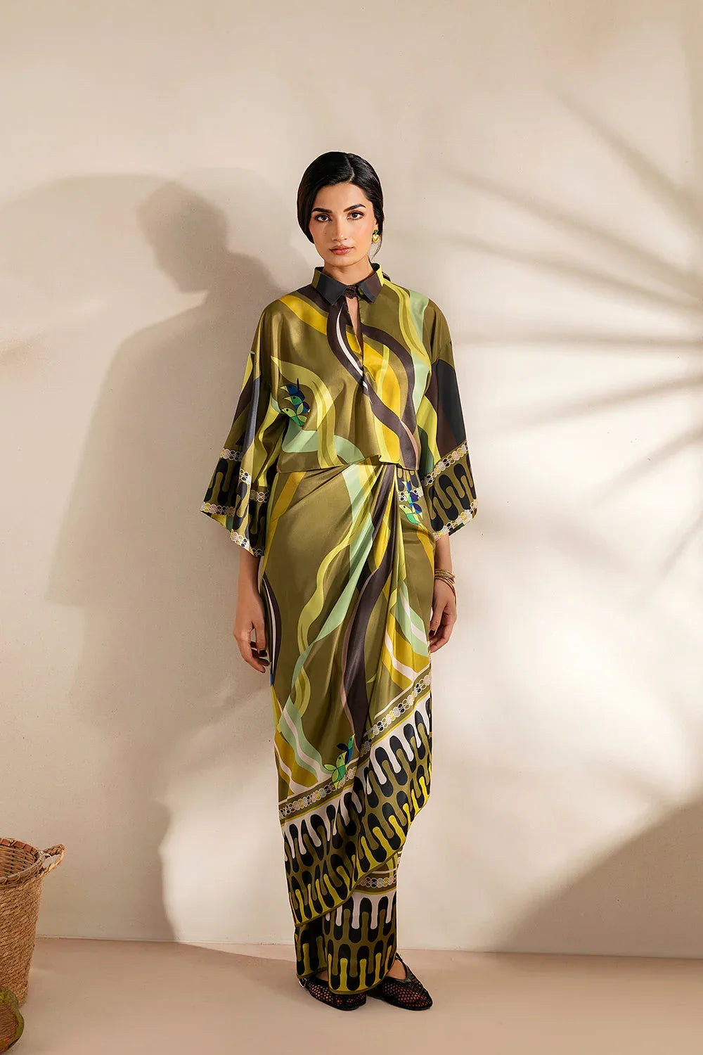 Saira Rizwan | Silk Coords 25 | GOLDEN GUAVA - SRSP-25-07 - Aqsa Fabrics