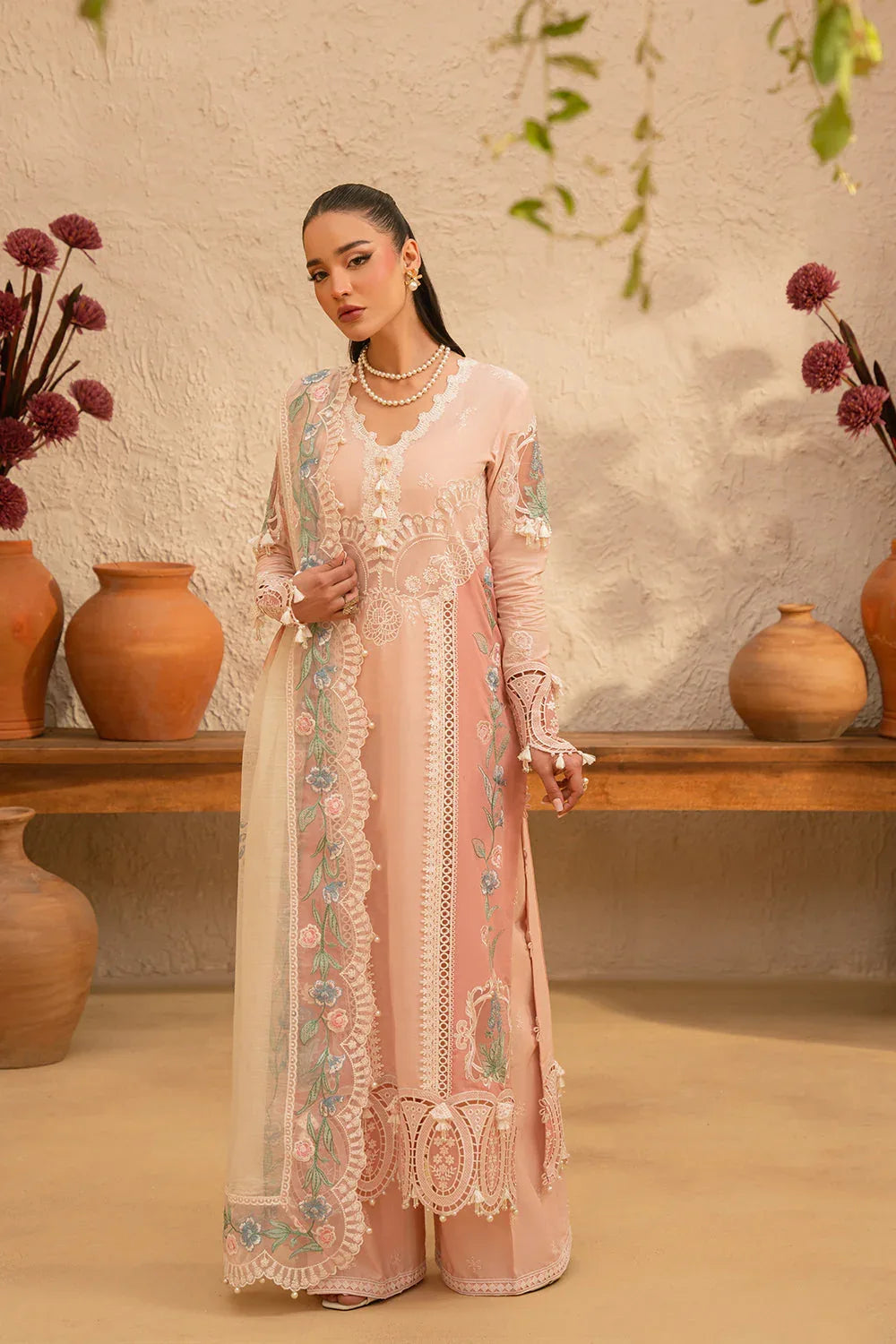 Saira Rizwan | Luxury Lawn 25 | FREYA-SRL25-09 - Aqsa Fabrics