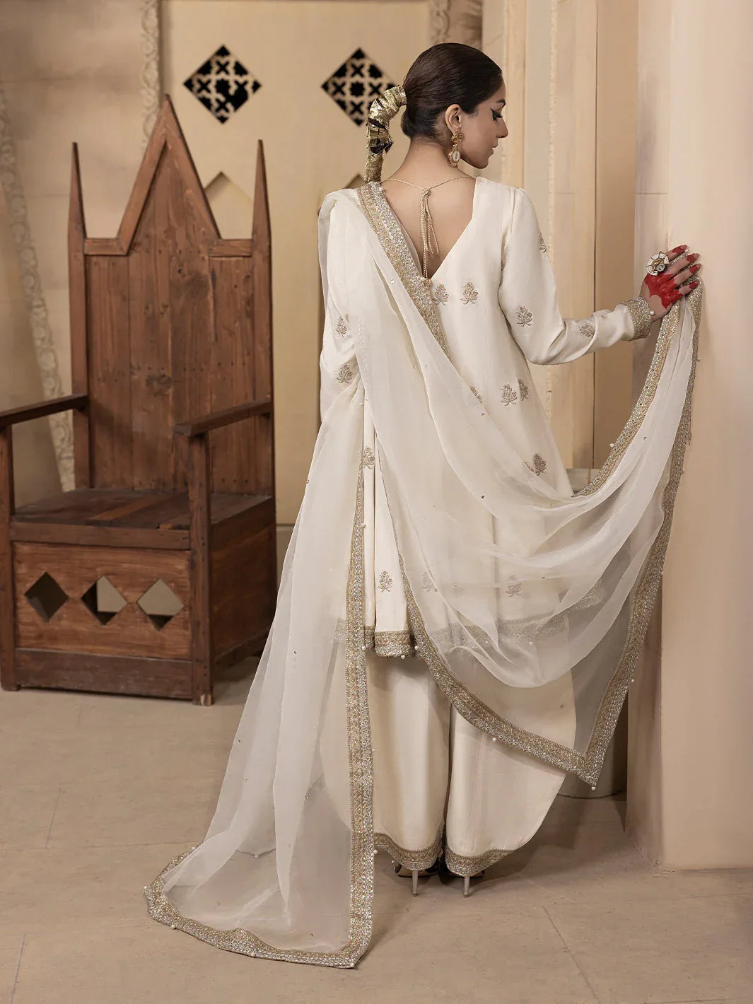 Hem Stitch | Raw Silk Edit 25 | Jahanara - Aqsa Fabrics